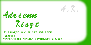 adrienn kiszt business card